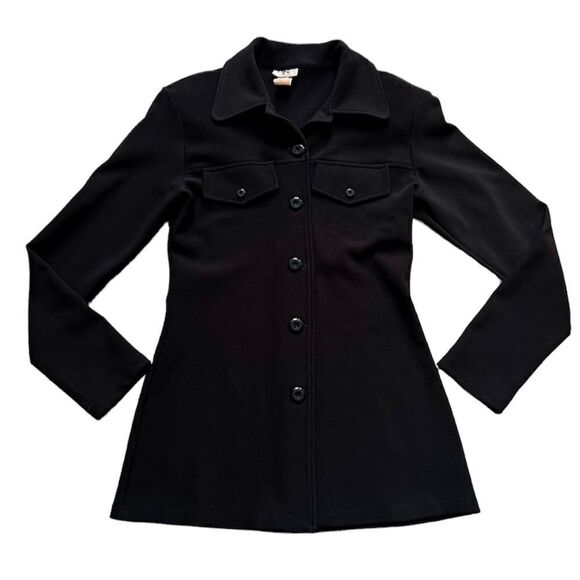 Vintage 90’s LULY K Blazer Jacket Button Down Black Size Small - Picture 1 of 8